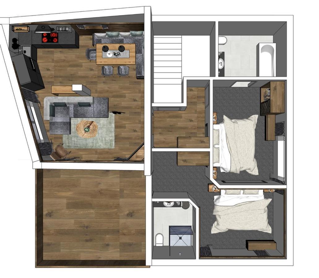 Chalet mit 2 Schlafzimmern
