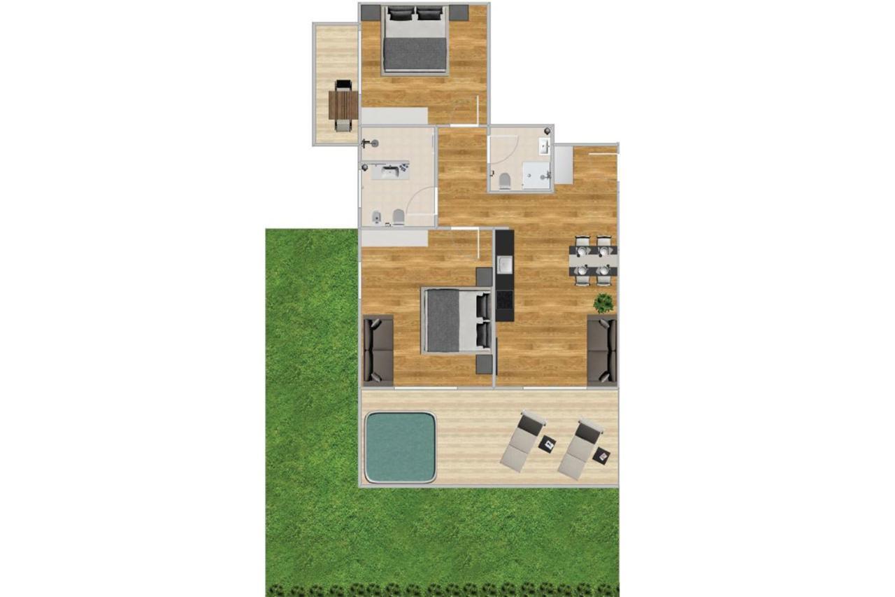 Apartamento Deluxe de 2 dormitorios con terraza y balcón