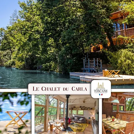 Detente Au Bord De L'Eau - Le Chalet Du Carla Avec Spa Et Ponton Prive-3