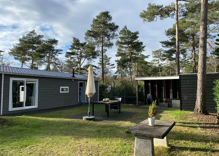 Chalet de Bosrand 404, unieke rustige plek met veel privacy aan de bosrand van vakantiepark op de Veluwe Beekbergen