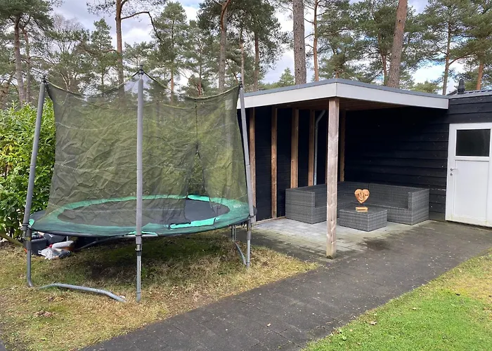 Chalet de Bosrand 404, unieke rustige plek met veel privacy aan de bosrand van vakantiepark op de Veluwe Beekbergen